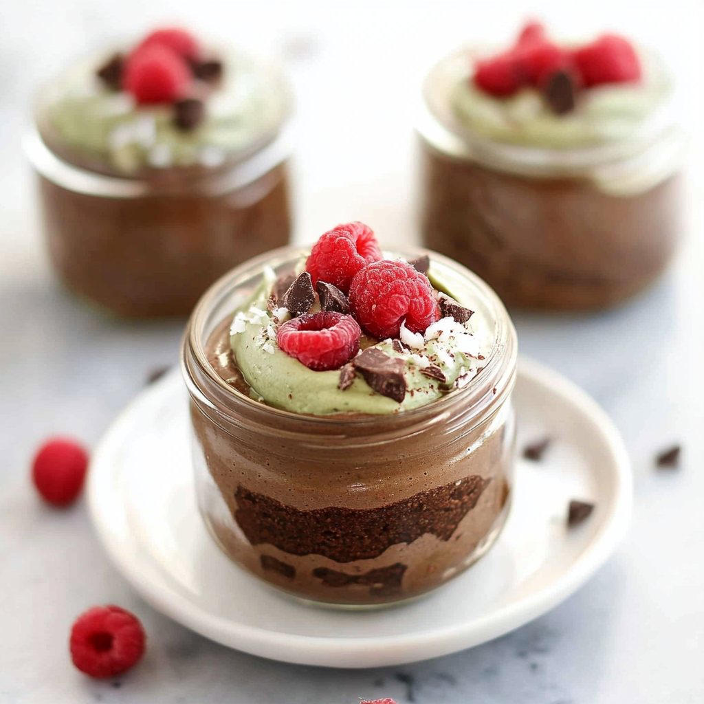 Recipe preparation for Mini Chocolate Avocado Mousse