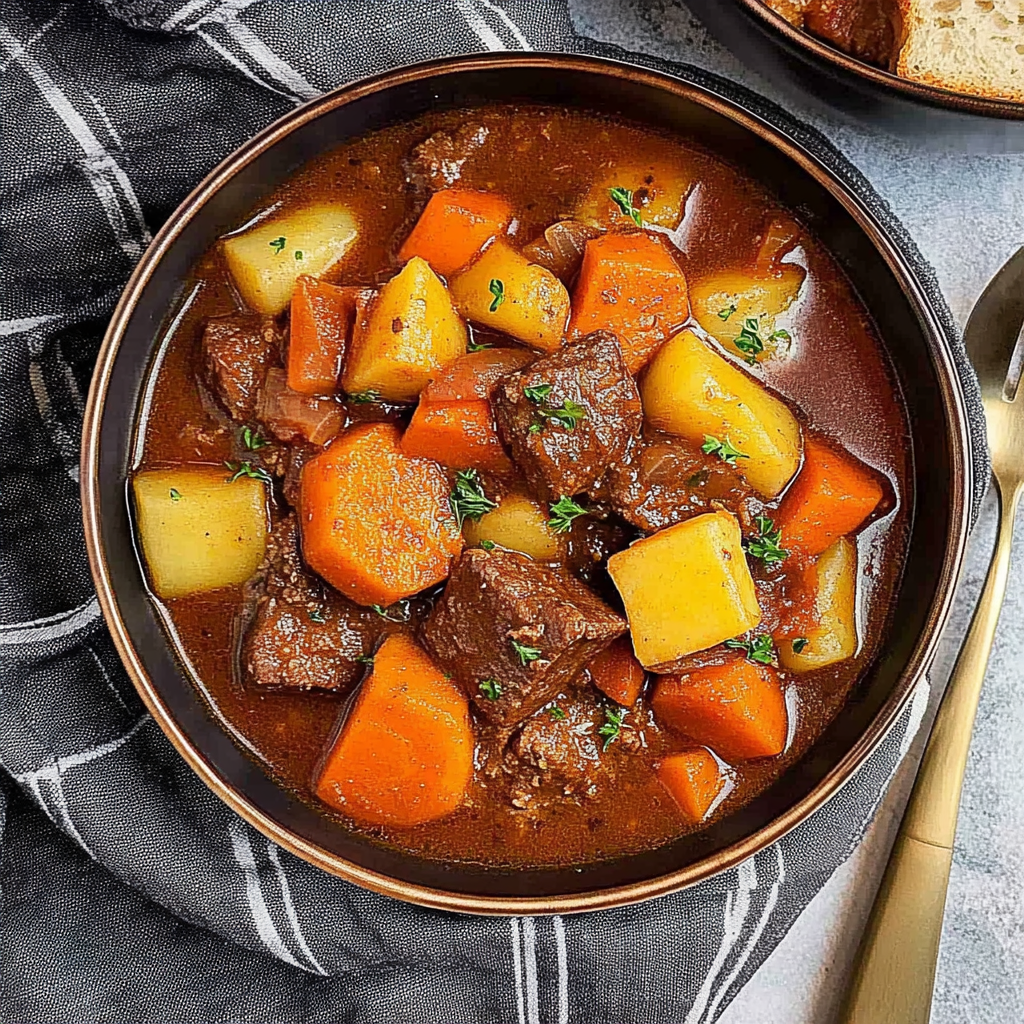 Recipe preparation for Hearty Beef Stew