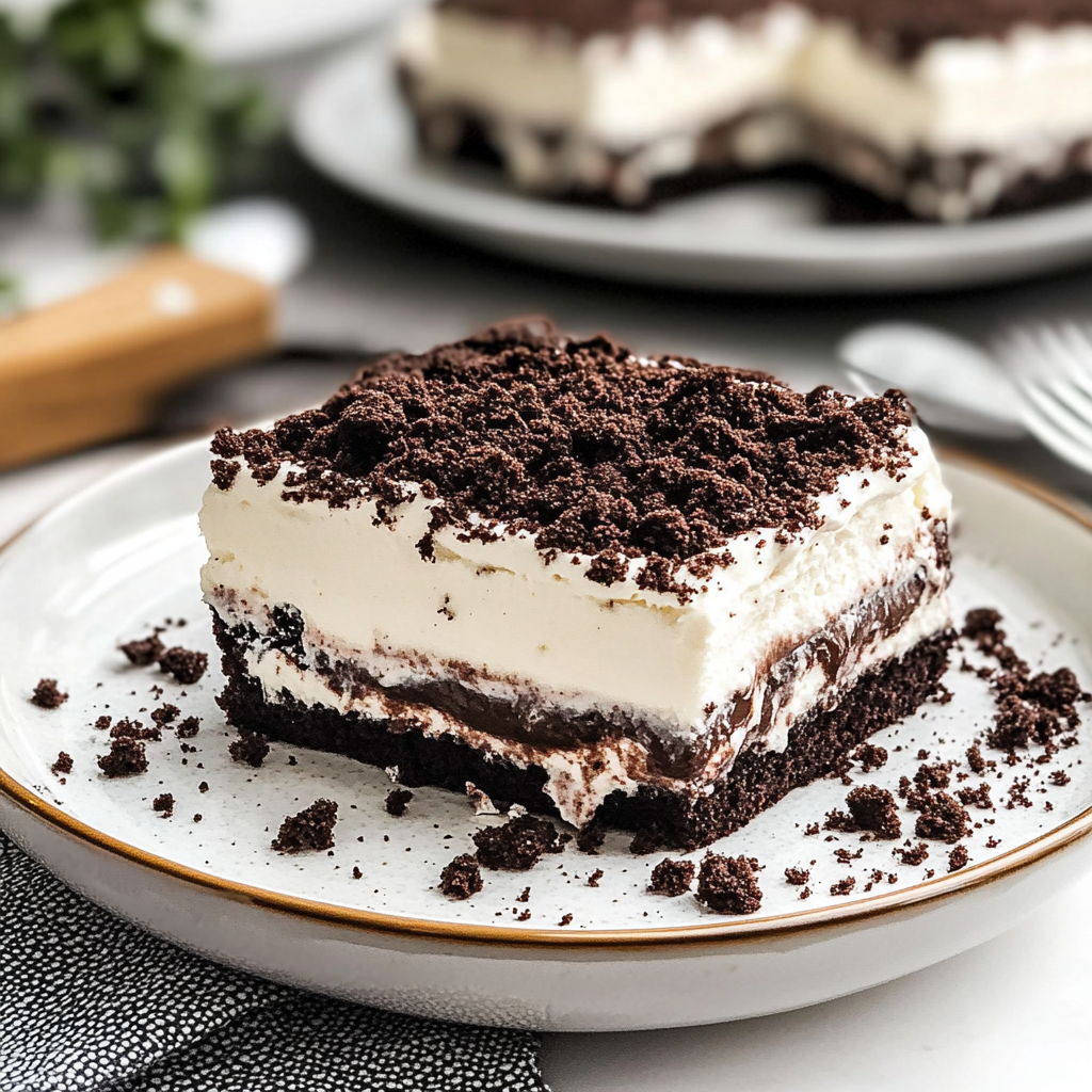Recipe preparation for No-Bake Oreo Delight