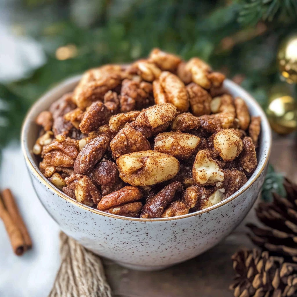 Recipe preparation for Holiday Spiced Nuts
