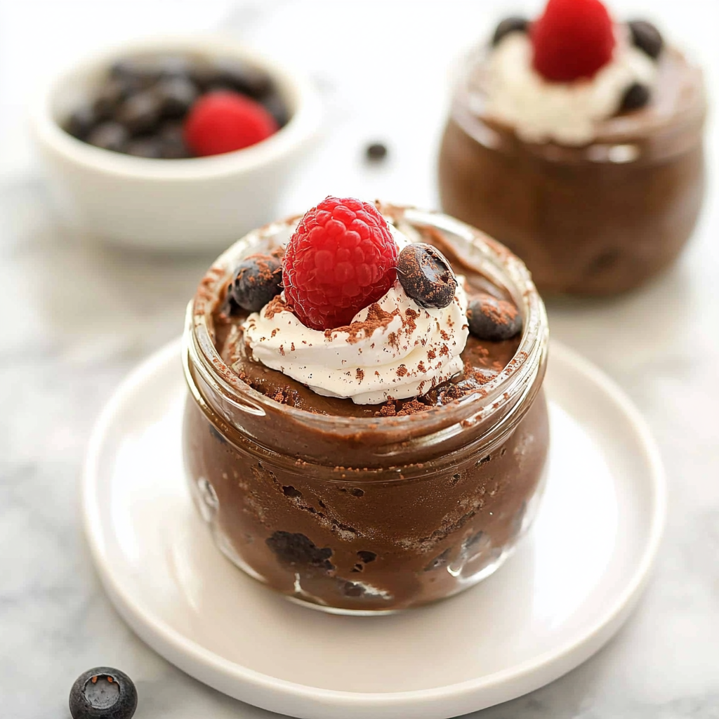 Recipe preparation for Mini Chocolate Avocado Mousse