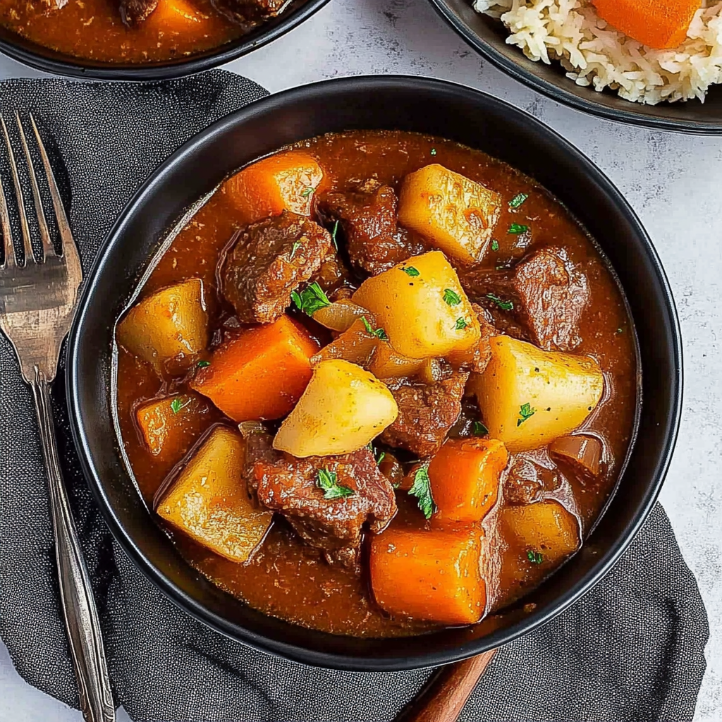 Recipe preparation for Hearty Beef Stew