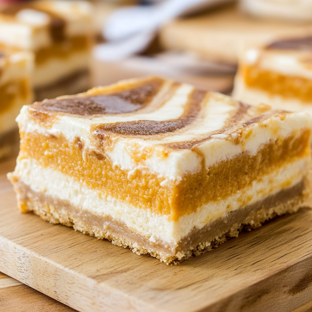 Recipe preparation for Pumpkin Pie Cheesecake Bars