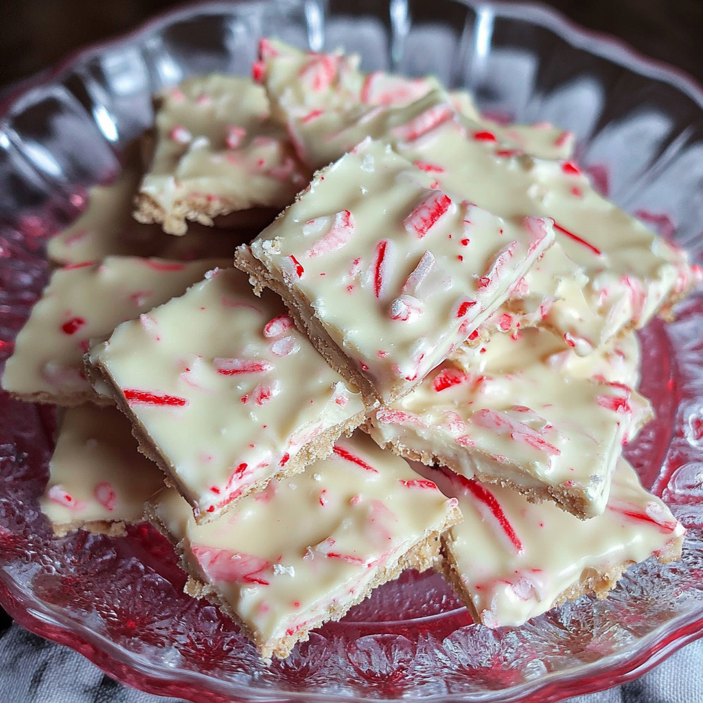 Recipe preparation for White Chocolate Peppermint Bark