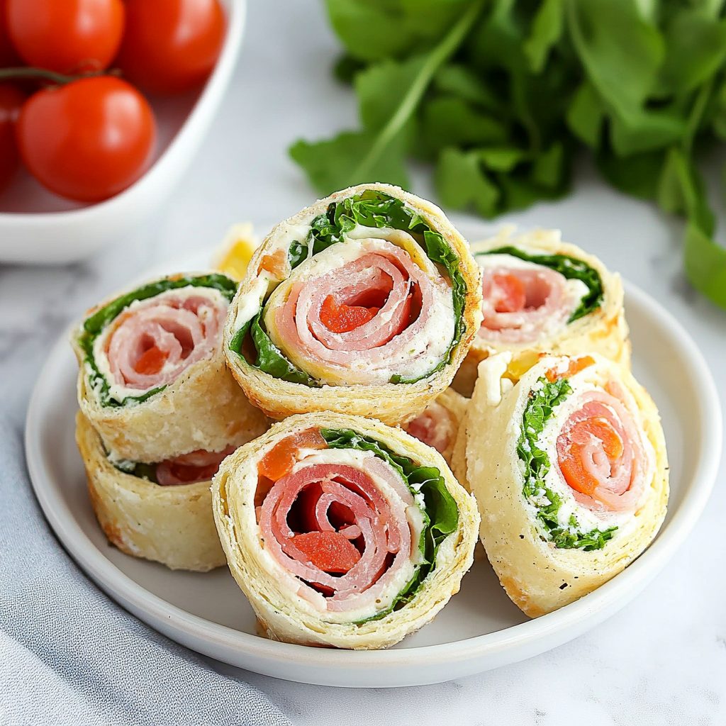 Recipe preparation for School Lunch Ham and Cheese Pinwheels