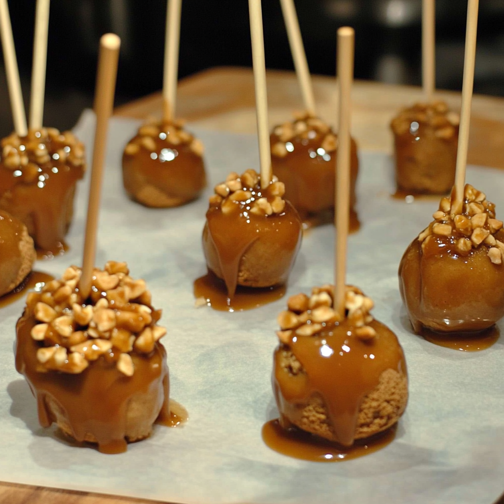 Recipe preparation for Caramel Apple Cider Cake Pops