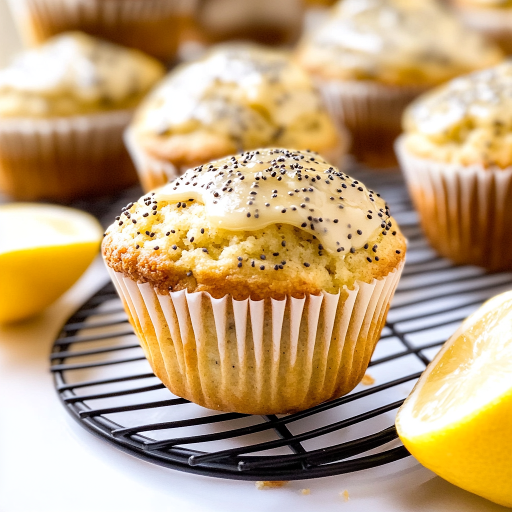 Recipe preparation for Lemon Poppy Seed Muffins