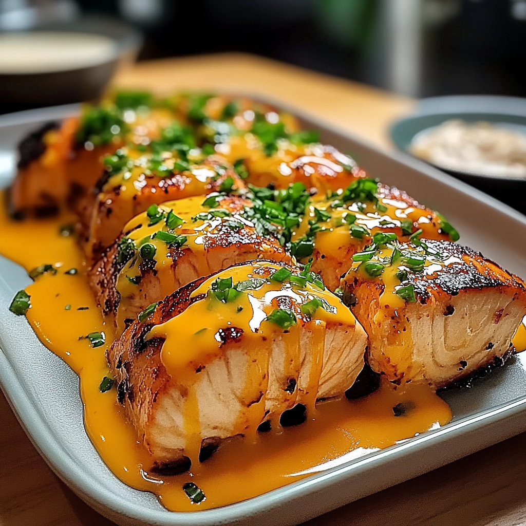 Recipe preparation for Bang Bang Salmon