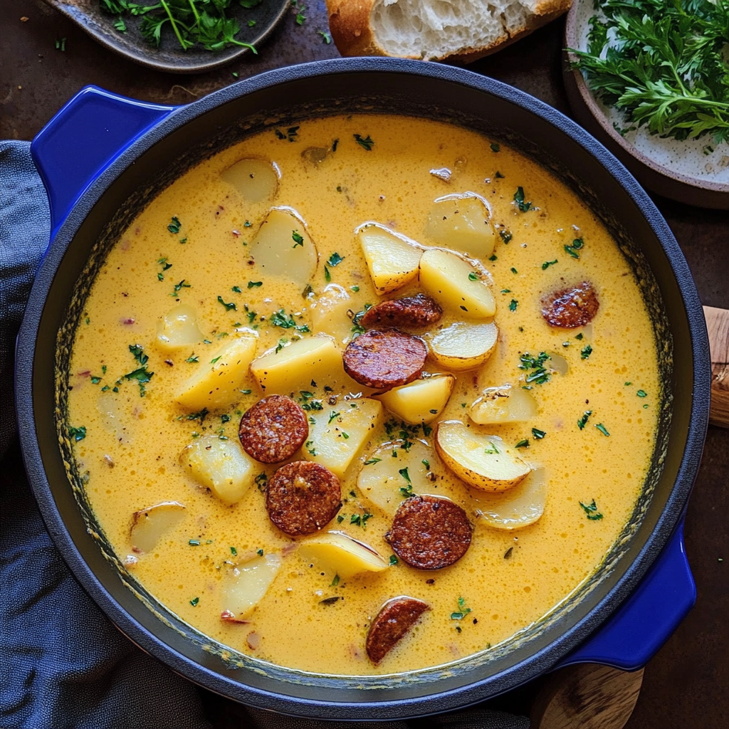 Recipe preparation for Cajun Potato Soup