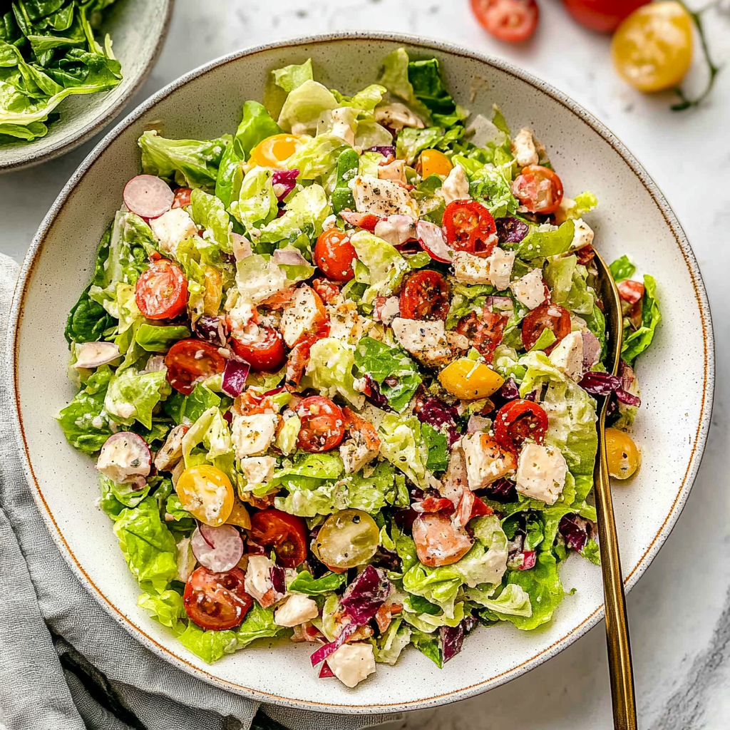 Recipe preparation for italian chopped salad