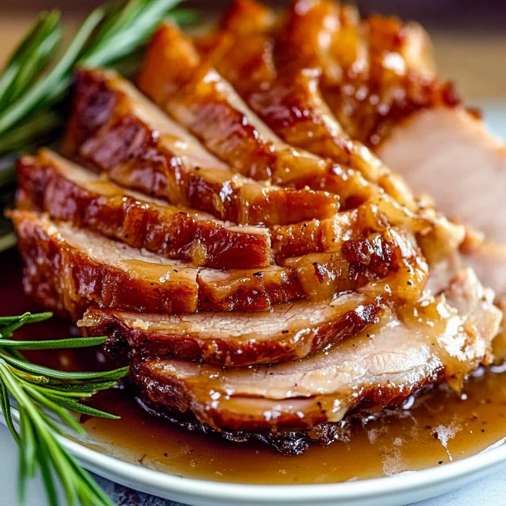 Recipe preparation for honey glazed ham