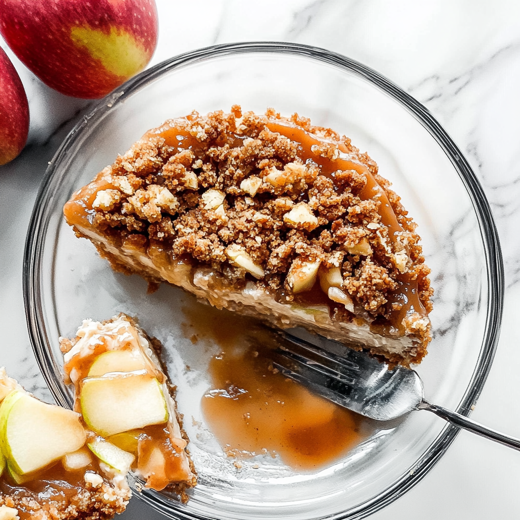 Recipe preparation for caramel apple cheesecake