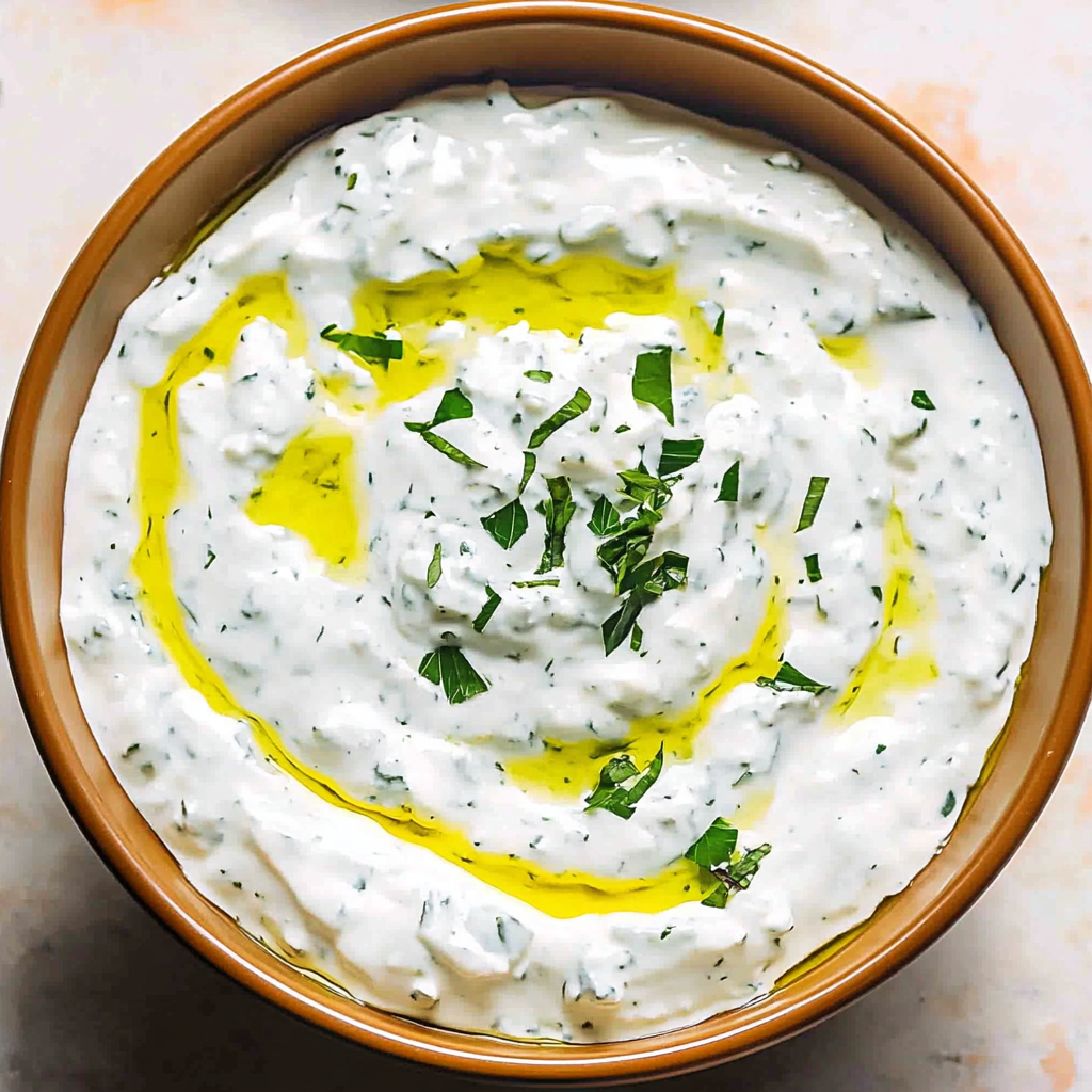 Recipe preparation for Easy Homemade Tzatziki Sauce