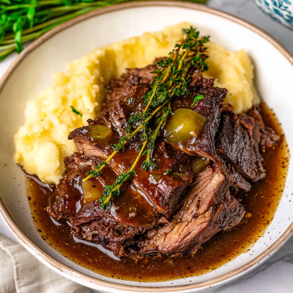 Recipe preparation for Honey Balsamic Chuck Roast