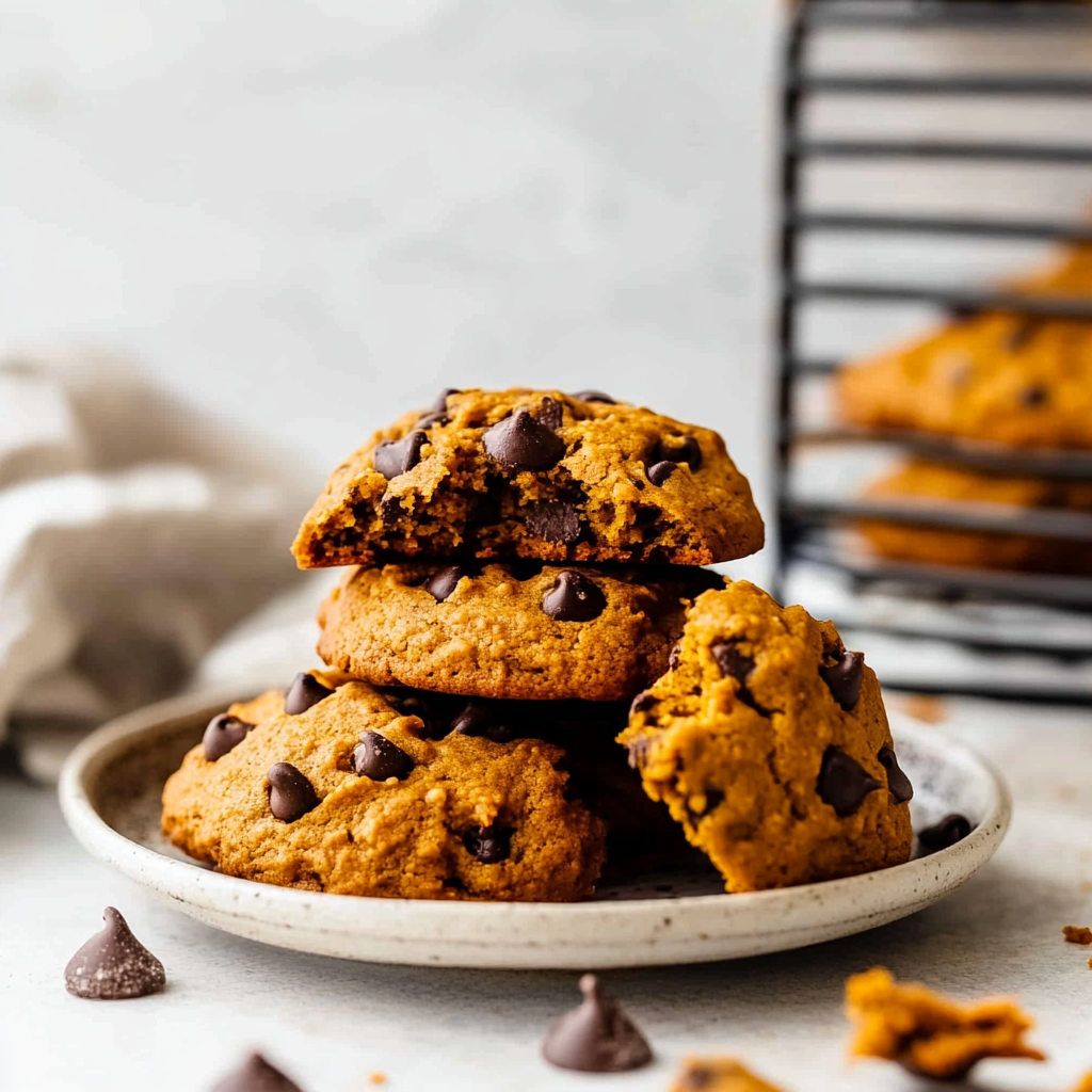 Recipe preparation for 3 Ingredient Pumpkin Chocolate Chip Cookies