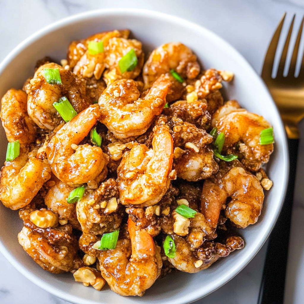 Recipe preparation for Honey Walnut Shrimp