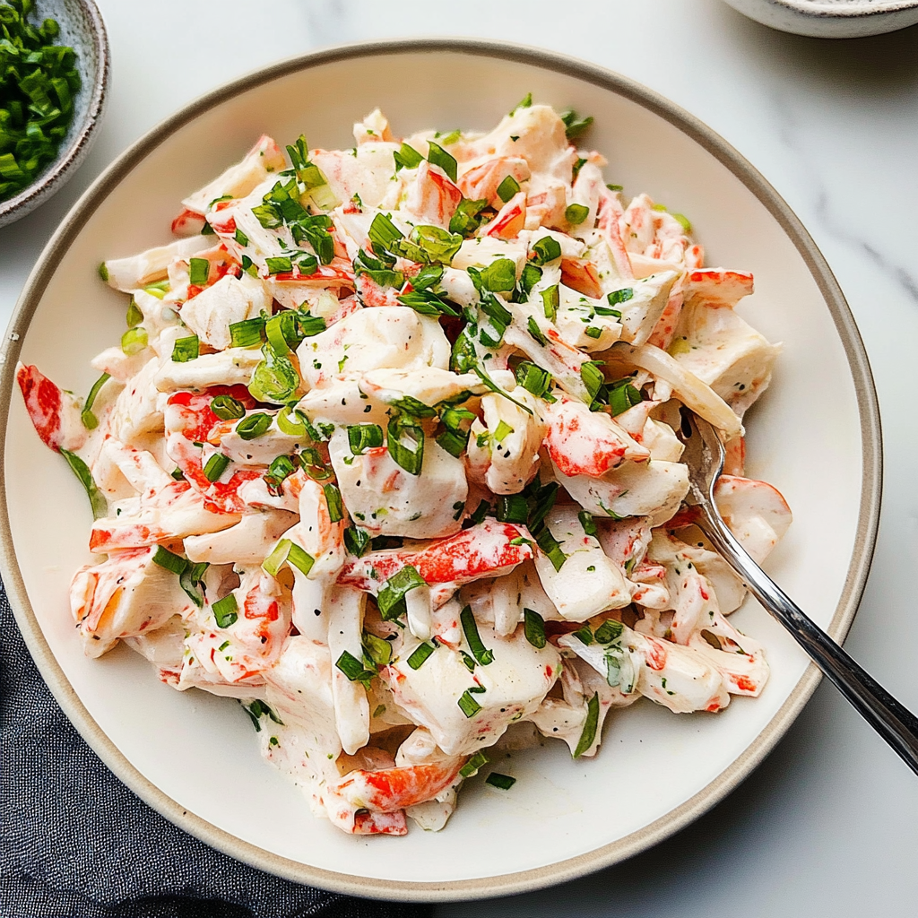 Recipe preparation for Crab Salad