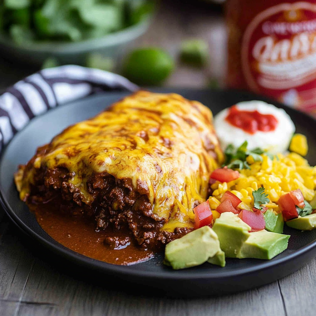 Recipe preparation for Smothered Beef Burritos with Chili Con Carne