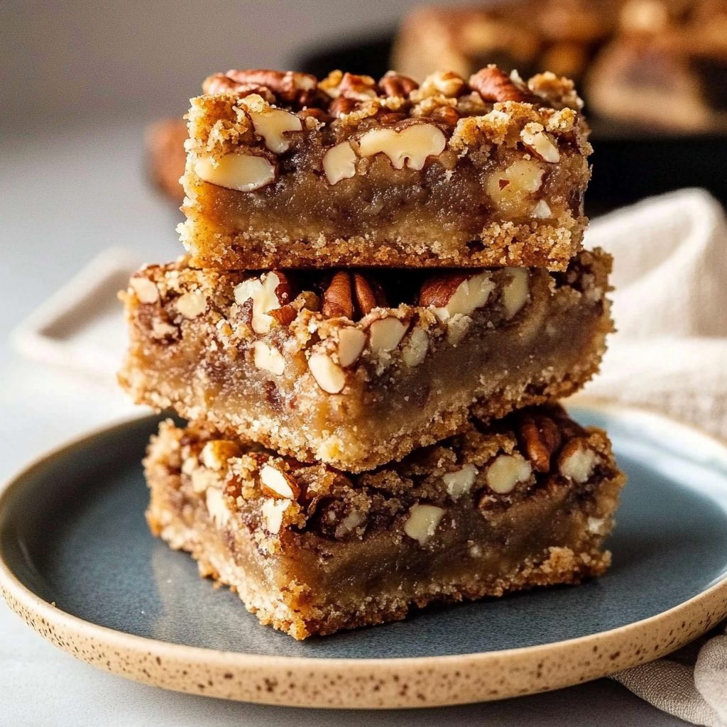 Recipe preparation for Maple Pecan Butter Cake Squares