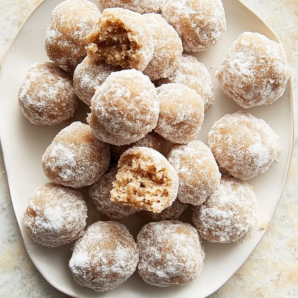 Recipe preparation for Spiced Brown Sugar Snowball Cookies