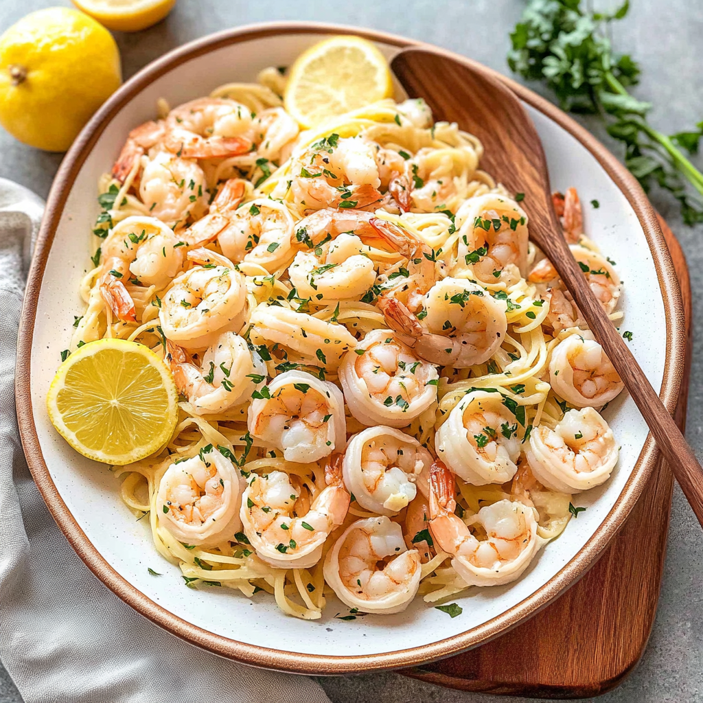 Recipe preparation for shrimp scampi