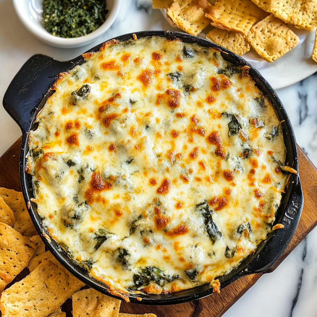 Recipe preparation for Hot Spinach and Artichoke Dip