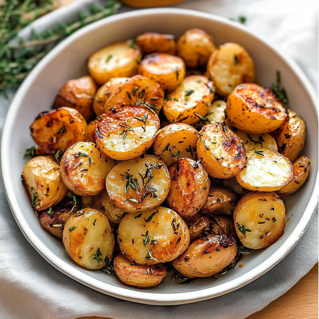 Recipe preparation for Roasted Baby Potatoes