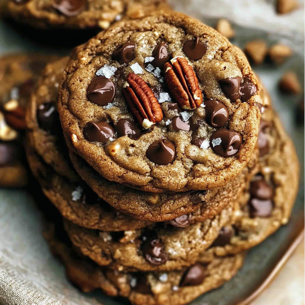 Recipe preparation for Butter Pecan Chocolate Chip Cookies
