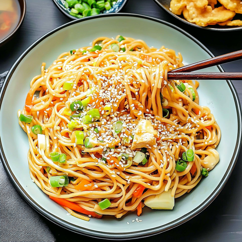 Recipe preparation for chilled sesame noodles
