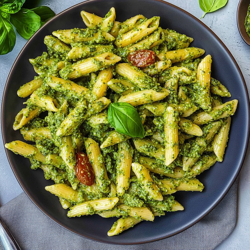 Recipe preparation for 15 Minute Pesto Pasta