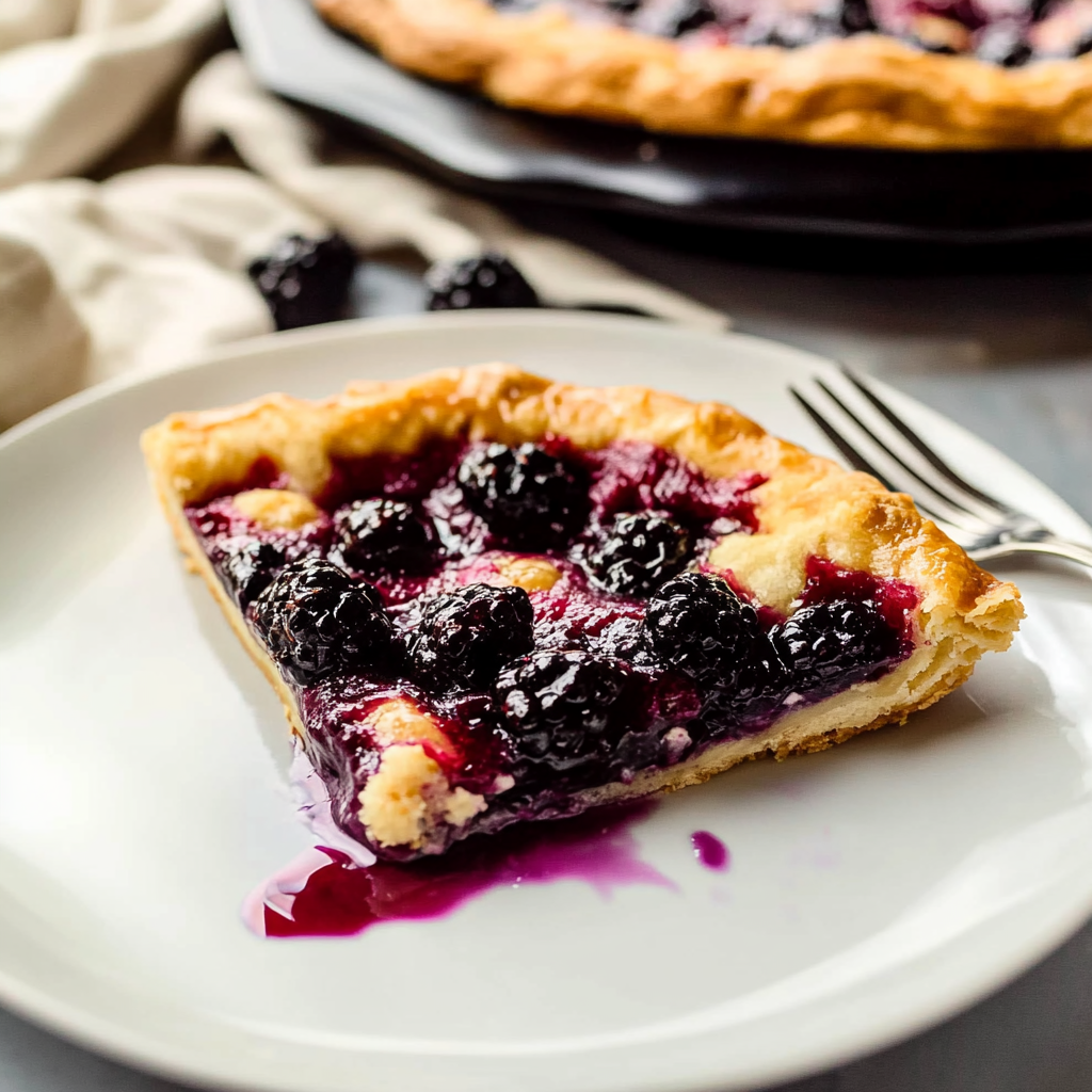 Recipe preparation for Blackberry, Feta, and Honey Galette