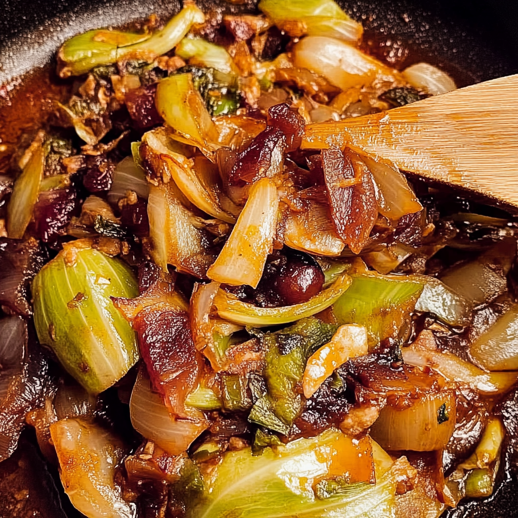 Recipe preparation for fried cabbage