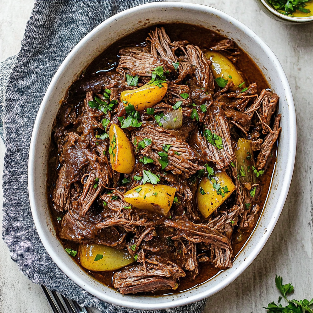 Recipe preparation for mississippi pot roast