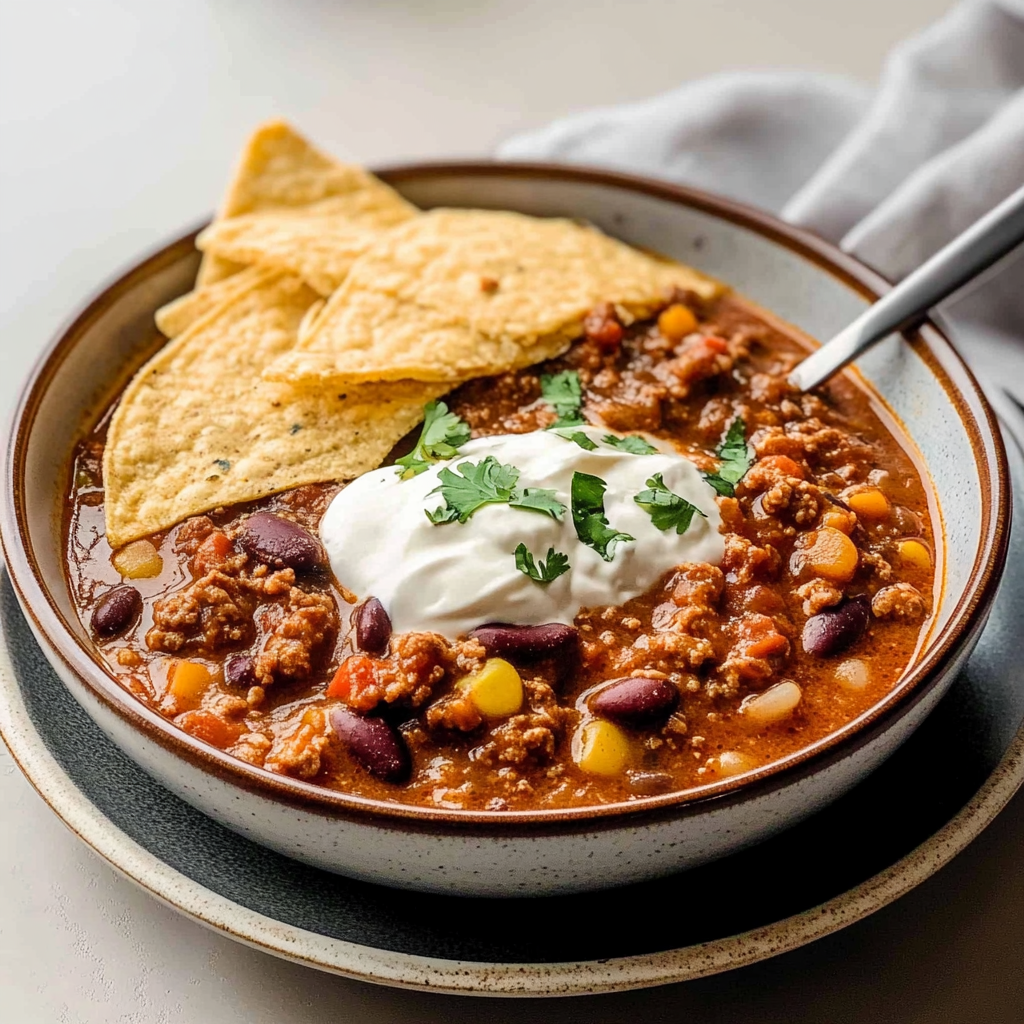 Recipe preparation for slow cooker chili