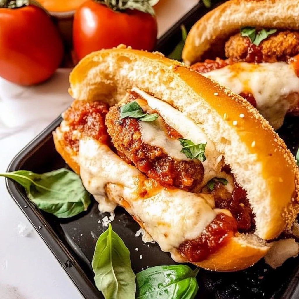 Recipe preparation for italian meatball sandwiches