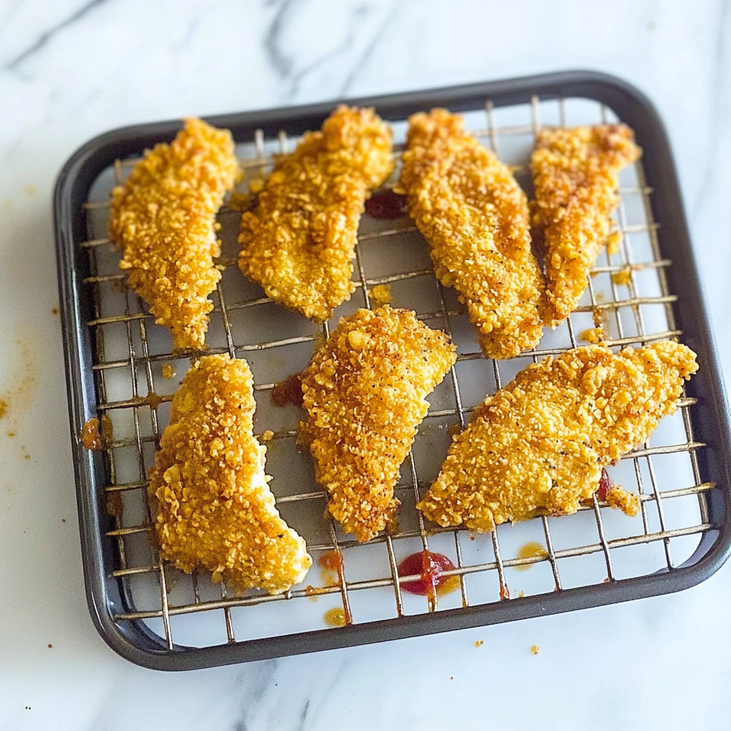 Recipe preparation for baked breaded chicken strips