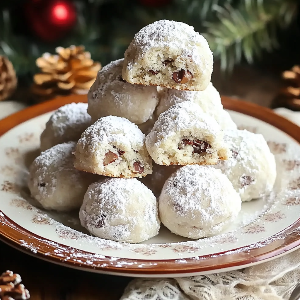Recipe preparation for Buttery Pecan Snowball Cookies Recipe for the Holidays