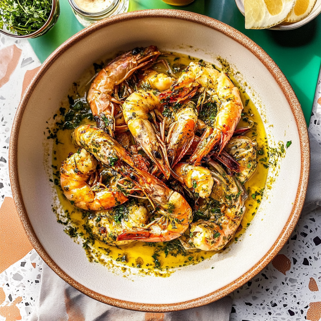 Recipe preparation for Gambas al Whiskey