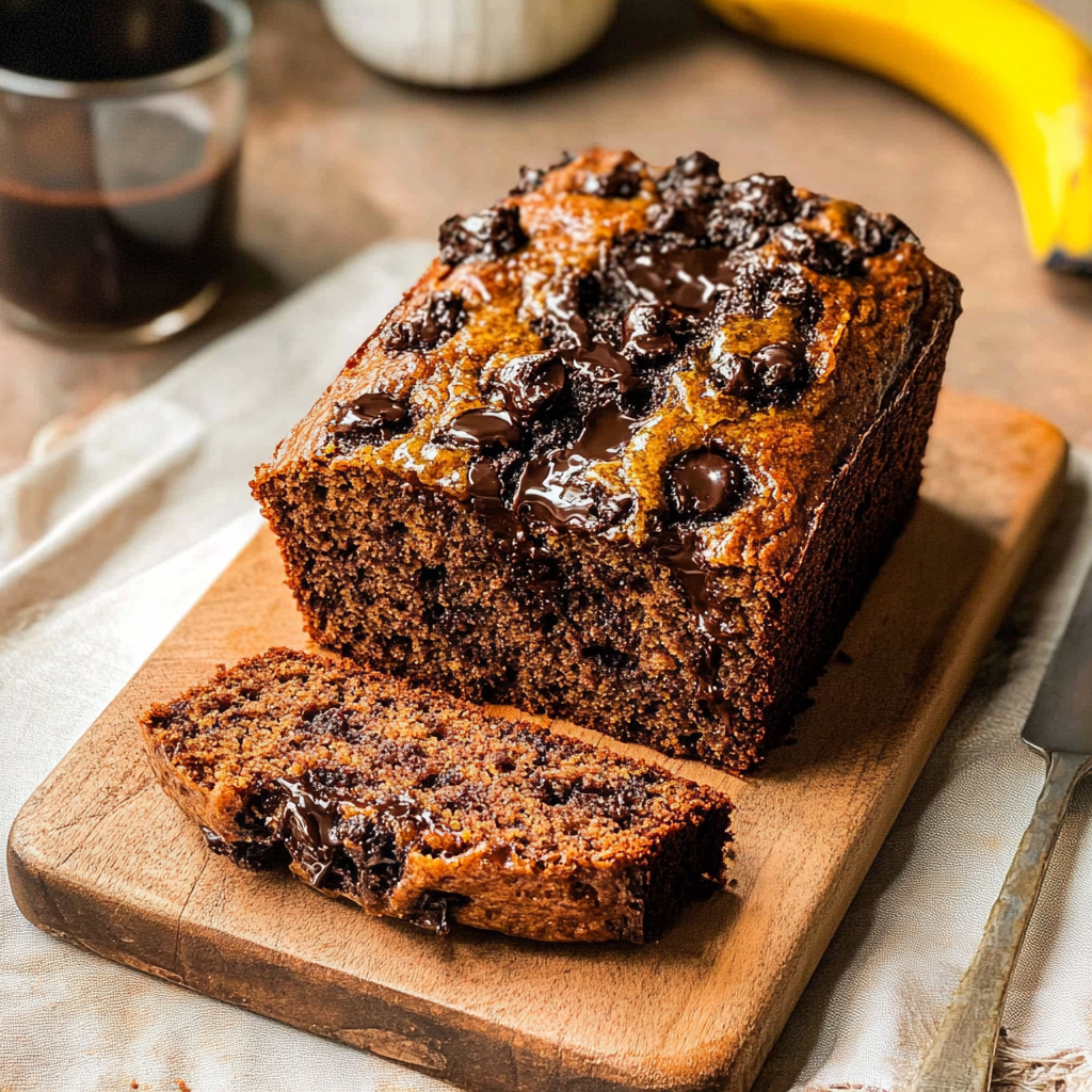Recipe preparation for Chocolate Chunk Banana Bread