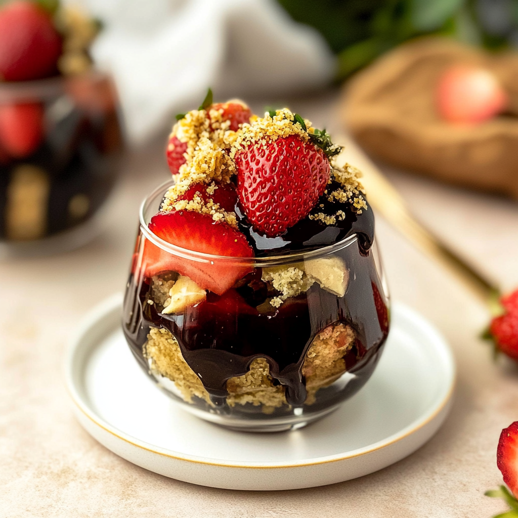 Recipe preparation for Dubai Strawberry Cups
