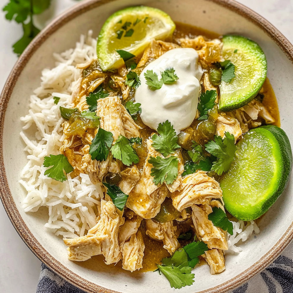 Recipe preparation for 20-Minute Shredded Chicken Verde