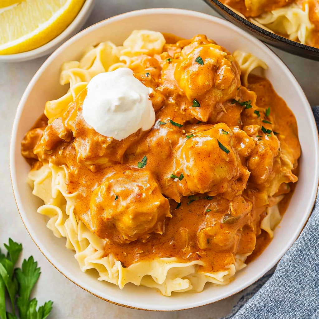 Recipe preparation for instant pot chicken paprikash