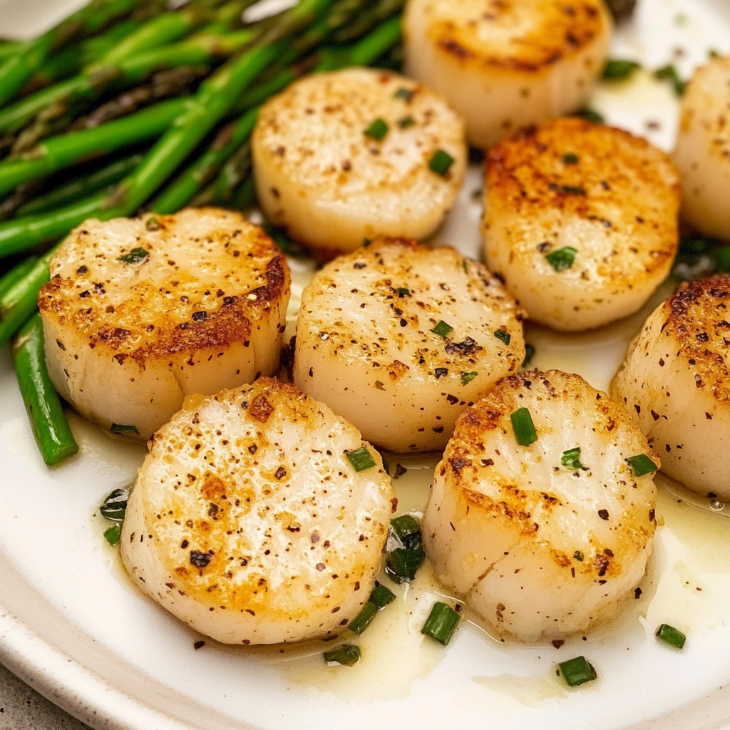 Recipe preparation for air fryer scallops
