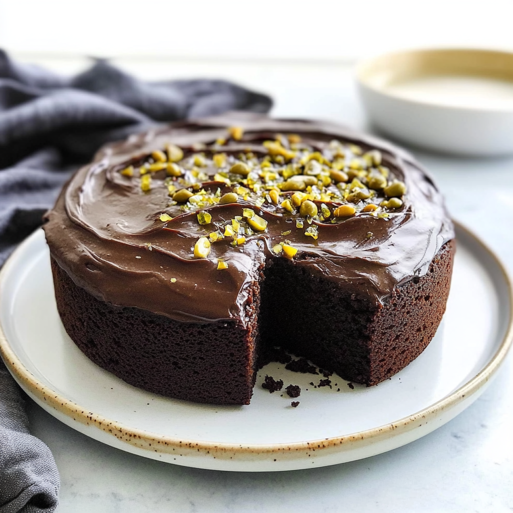 Recipe preparation for chocolate olive oil cake