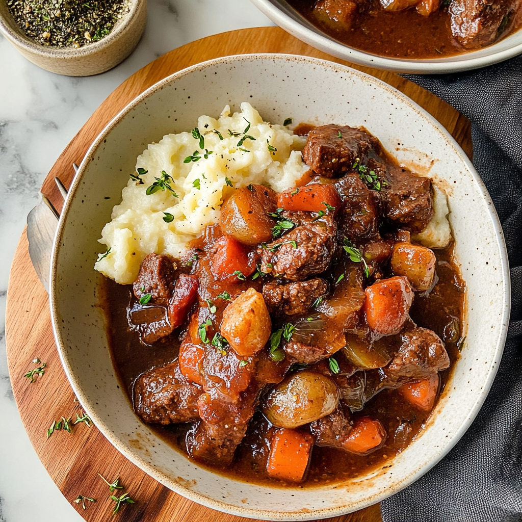 Recipe preparation for easy beef bourguignon