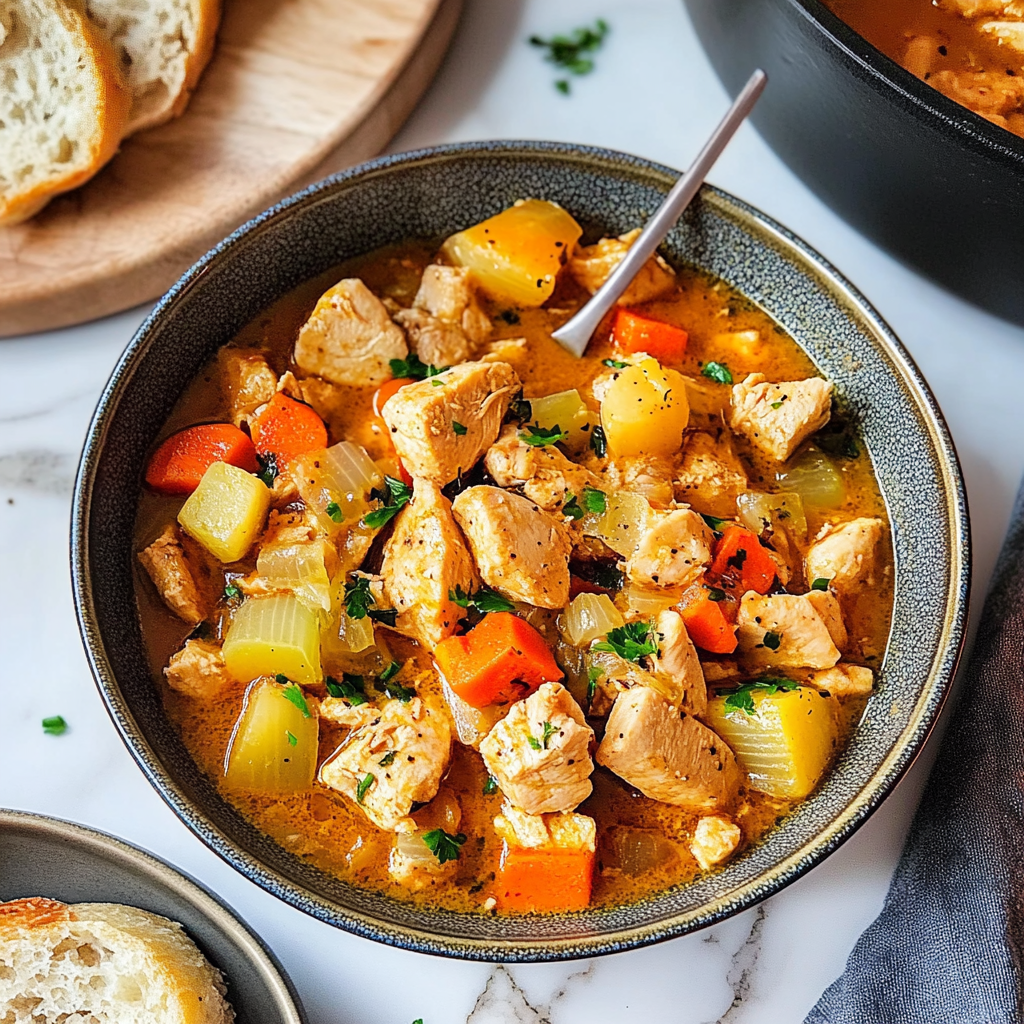 Recipe preparation for one pot chicken stew