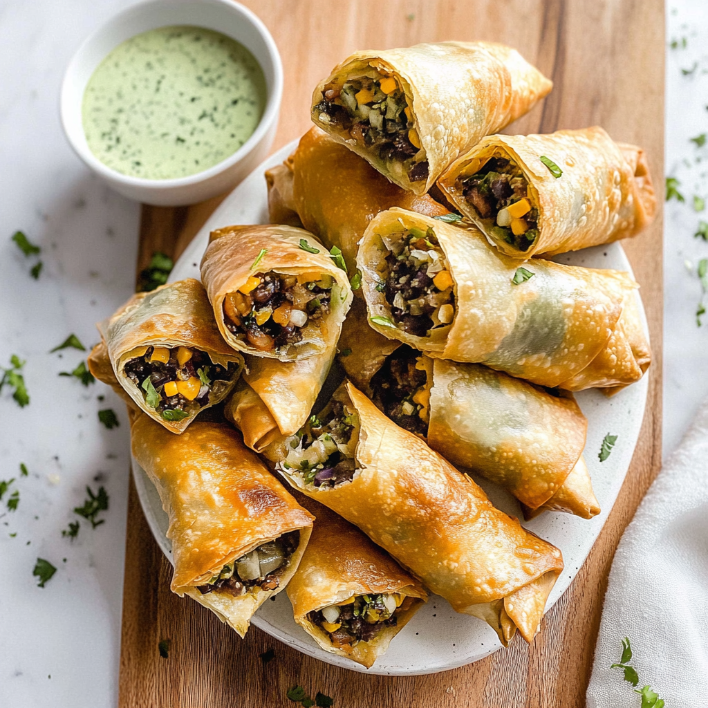 Recipe preparation for chilis southwest eggrolls