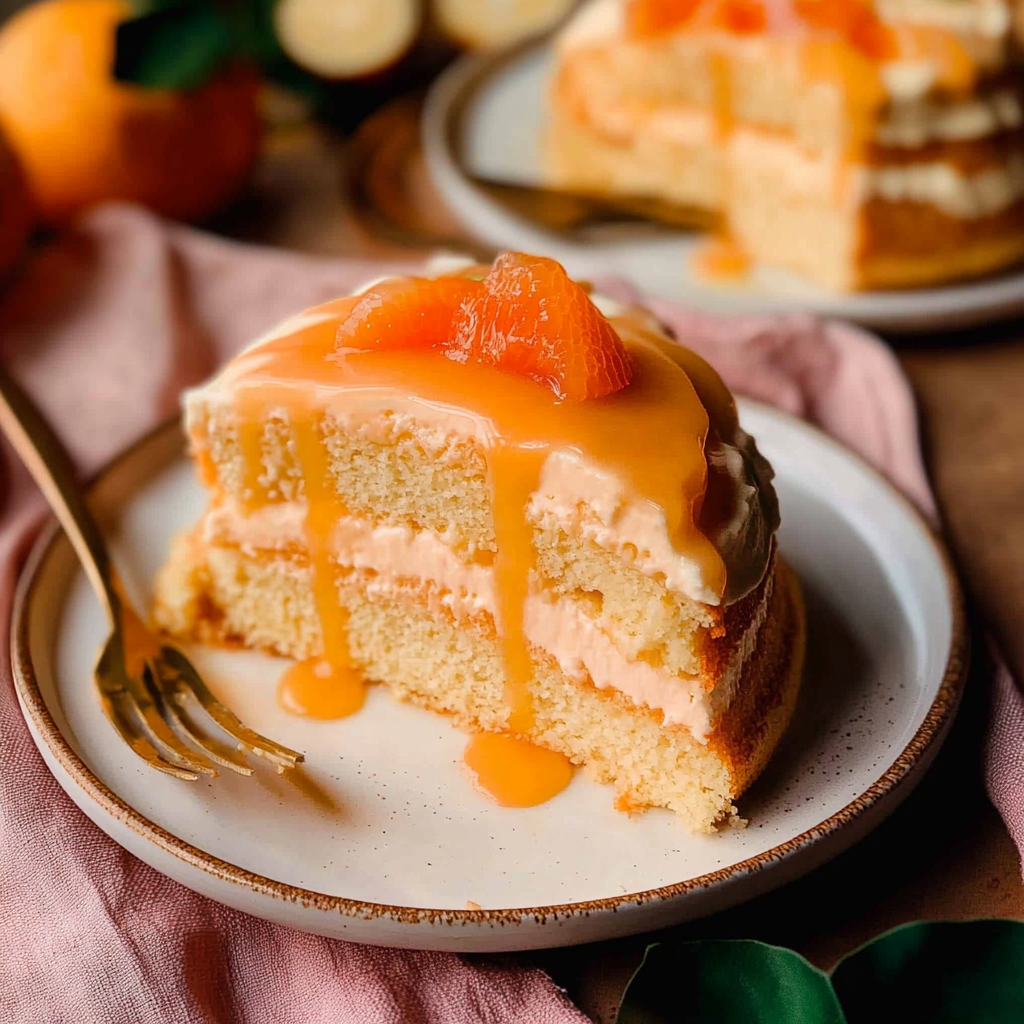 Recipe preparation for orange dreamsicle cake