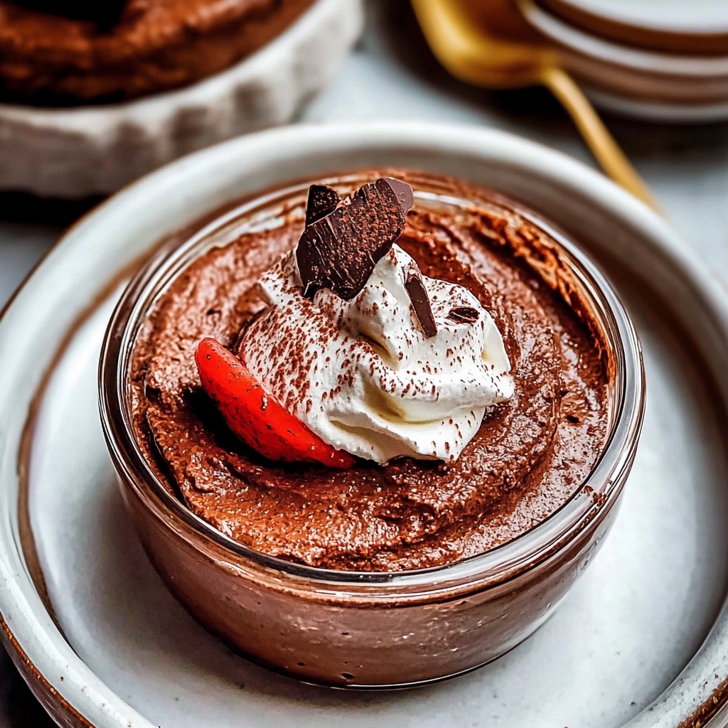 Recipe preparation for chocolate mousse cups