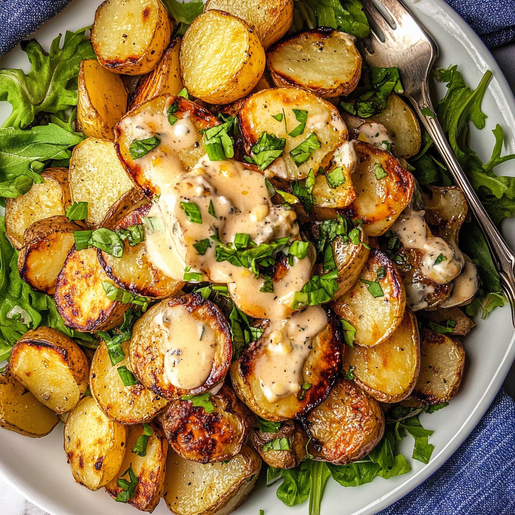 Recipe preparation for grilled potato salad